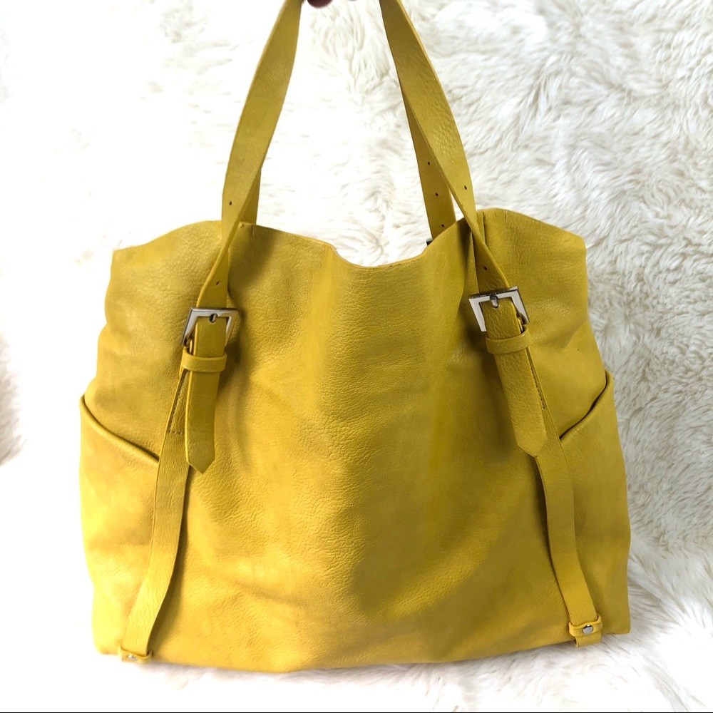 ZARA TRAFALUC YELLOW SATCHEL w/ CROSSBODY